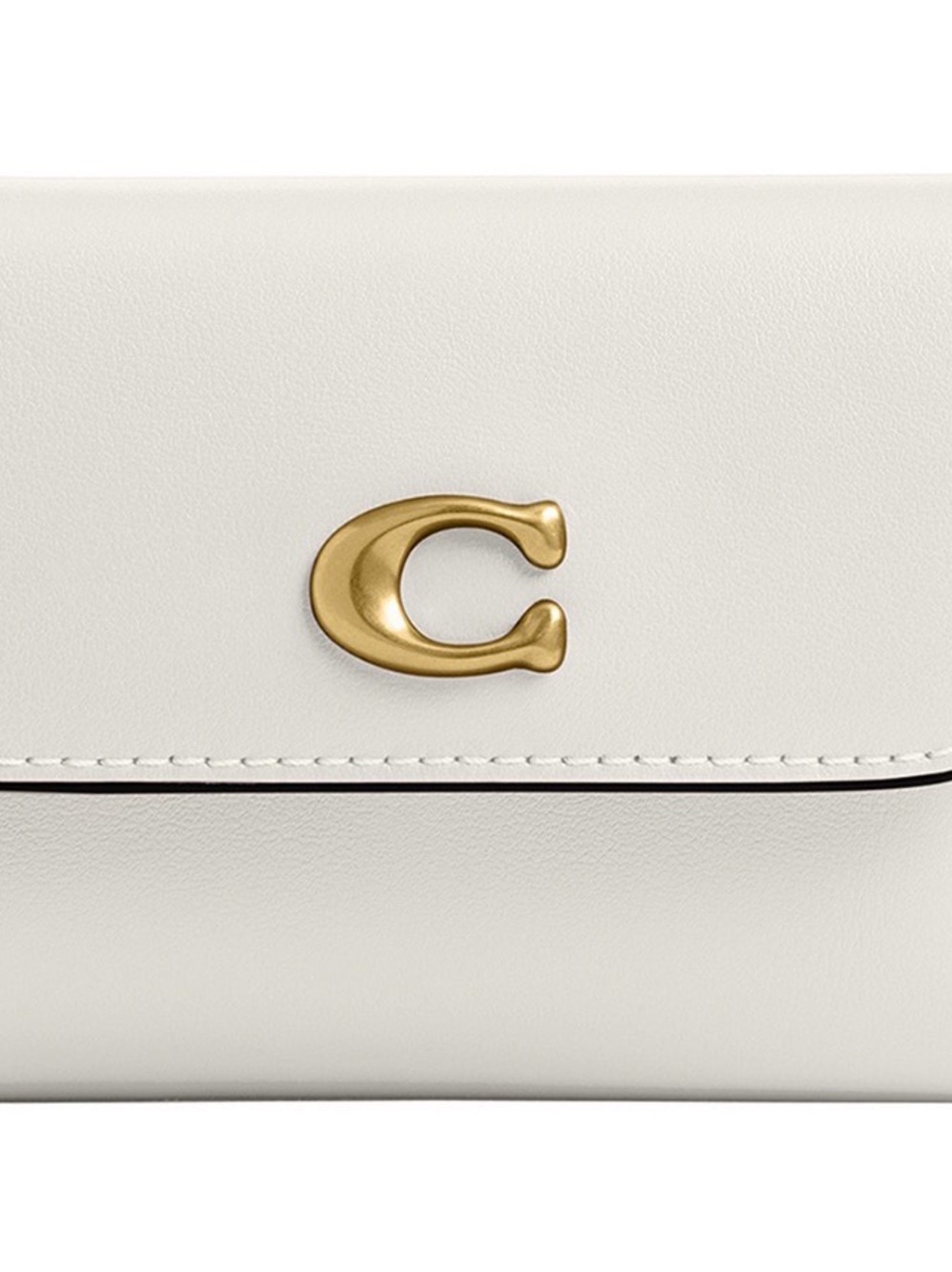 Coach Margot Leather Wallet in Chalk with Gold-tone Hardware
